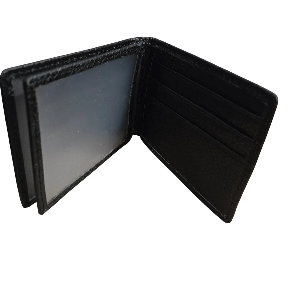 Crocodile Bifold Wallet Black 3D Embossed Crocodile Accessory #1447